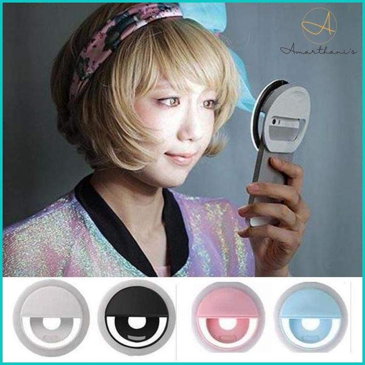 Ac - Ring Light Selfie Hp Charge Lampu Led Live Tik Tok Ringlight Handphone