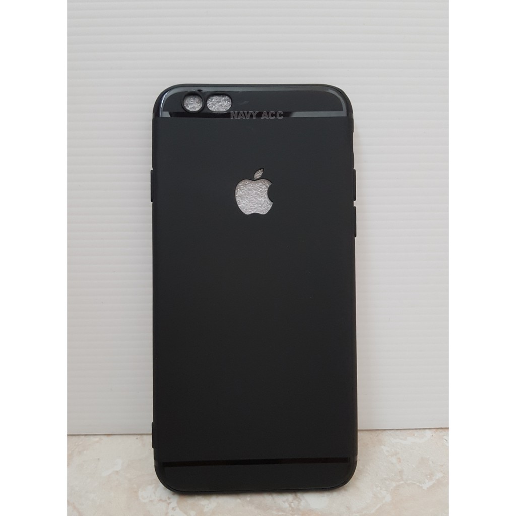 Case IPHONE 6 / 6 plus / 7 / 7 plus / Iphone X / Xr / XS MAX - Softcase THIN Black MATTE Logo Apple