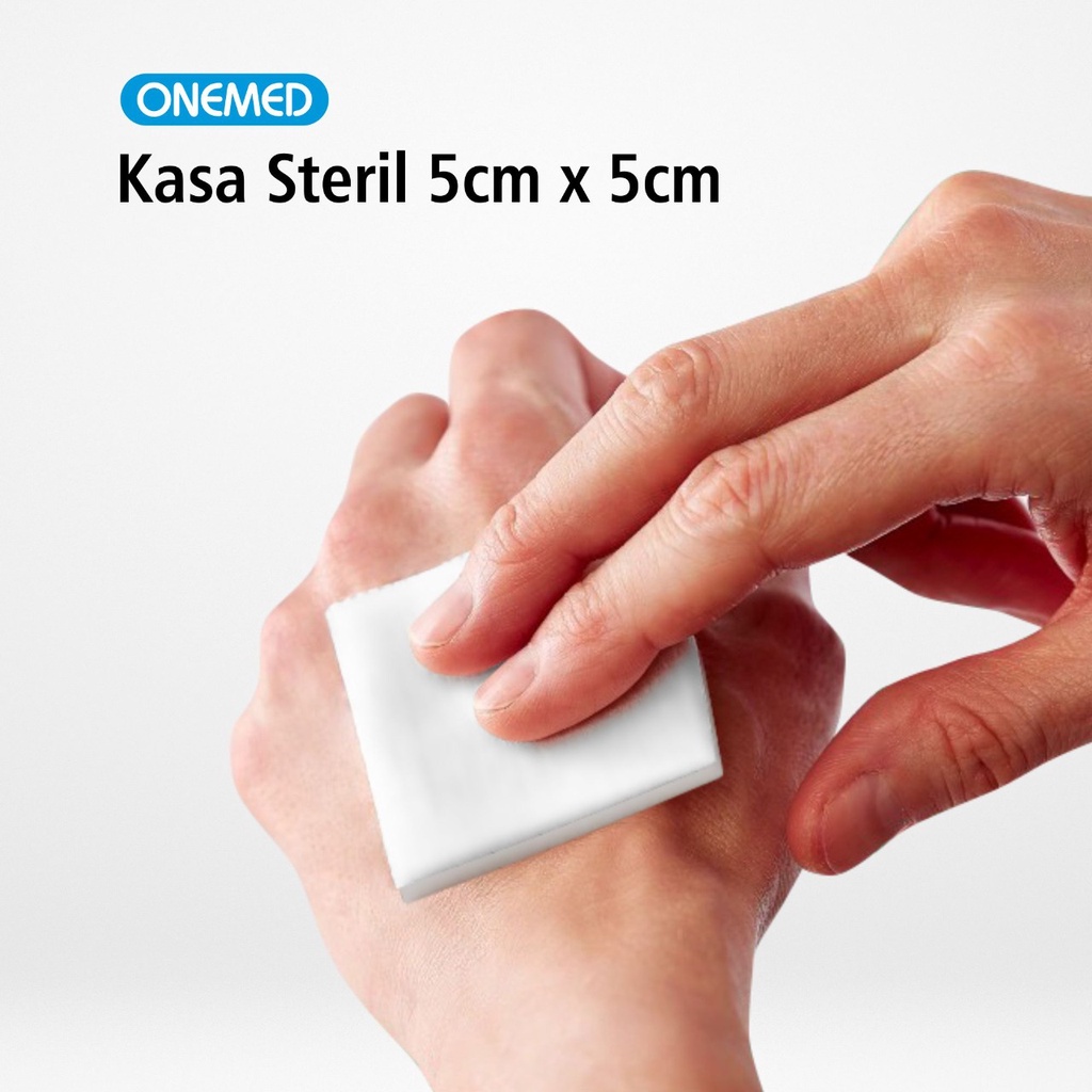 Kasa Steril 5 cm x 5 cm OneMed 8 ply Isi 2 Lembar