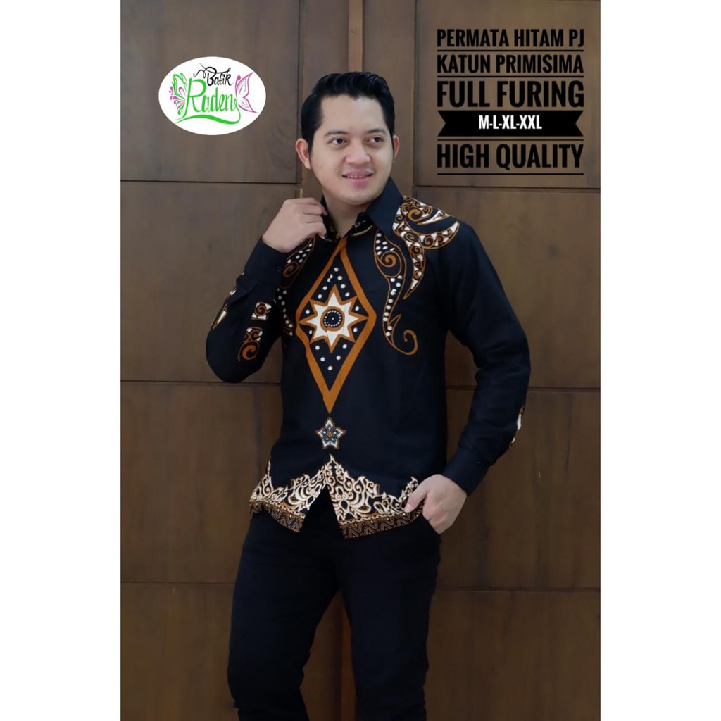 PERMATA HITAM RADEN BATIKSOLOAMANAH KEMEJA BATIK PRIA SOLO LENGAN PANJANG LAPIS FURING ATASAN BATIK PREMIUM MODERN Raden PERMATA BIRU SEMAR PUTIH WIRAYUDA SOGAN DAMARLANGIT MERAK KHAYANGAN FAWWAZ PEKSI DWIPO MERAK PUSPITA SUKET SEGORO TANAKA PINAYUNG BIRU