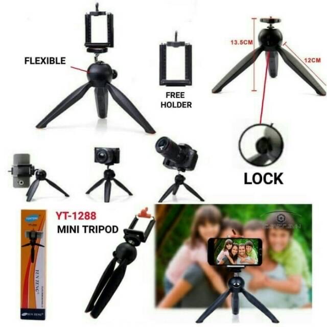 TRIPOD YUNTENG YT 228 MINI MULTIFUNGSI FREE HOLDER