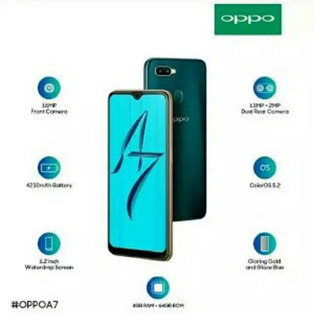Oppo A7 Ram 4 gb/64 gb geransi resmi oppo Original