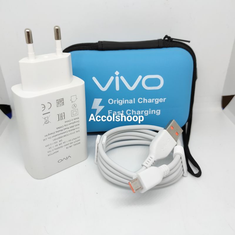 Charger Vivo Original Charger Fast Charging Kabel Micro Plus Dompet