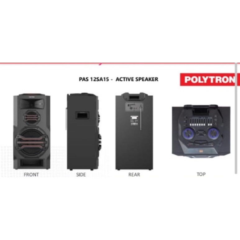 SPEAKER POLYTRON SPEAKER AKTIF PORTABLE PAS-12SA15 BLUETOOTH USB