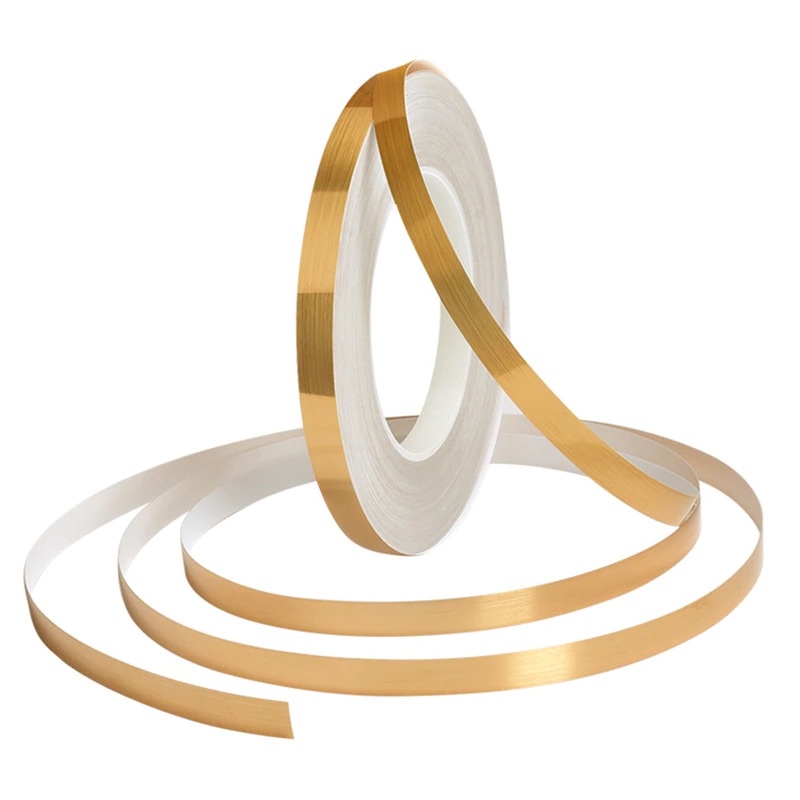 Lakban Sticker Dekorasi Ruangan Adhesive Floor Tile Strip Tape 0.5 cm x 50 m - CX910 - Golden