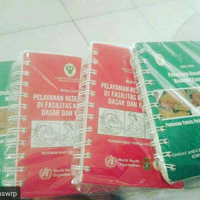 [BEWARNA & SPIRAL] Paket Buku saku kebidanan maternal dan neonatal Kemenkes WHO