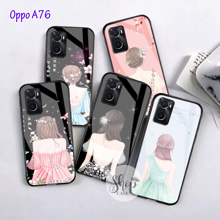 Softcase Glass Oppo A76  - Case Oppo A76 - Case Lucu - case Oppo A76 - kesing Oppo A76 - softcase Op