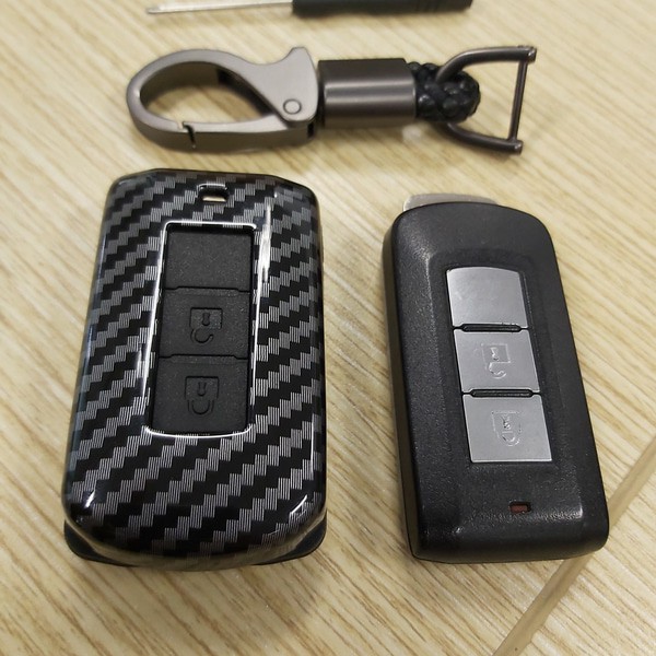 CESING CASE KUNCI XPANDER SARUNG KUNCI XPANDER CARBON SMARTKEY COVER KEY MITSUBISHI OUTLANDER PAJERO