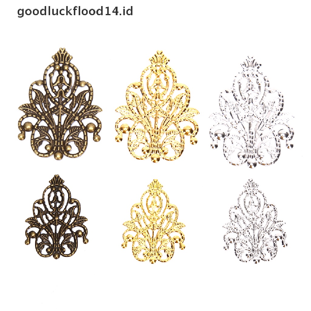 [OOID] 20Pcs Mix Filigree Crafts Hollow DIY Embellishments Findings Jewelry Accessories ID