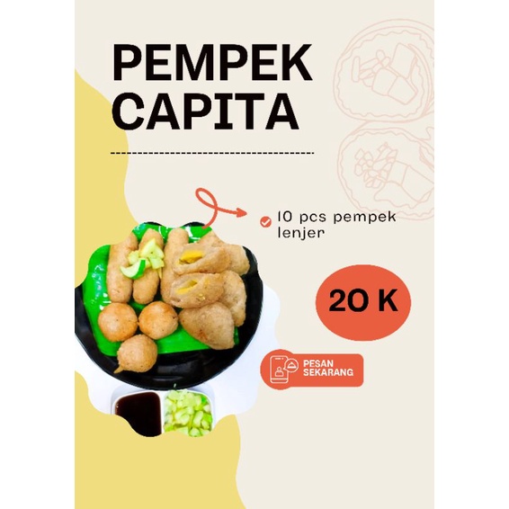 

Pempek Lenjer Palembang "PEMPEK CAPITA" isi 10 pcs free cuko