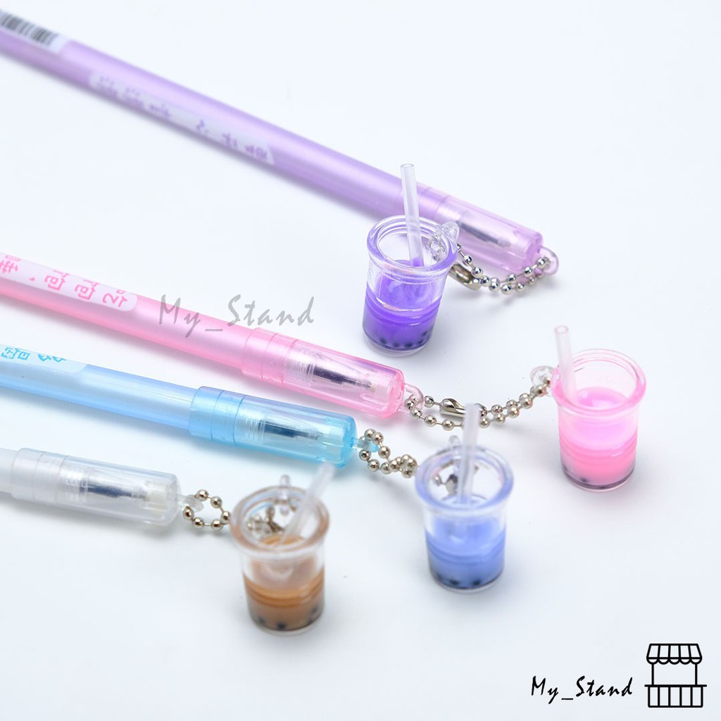 

Satuan 1& 4 pcs Pena Boba Pearl Bubble Gantung Tea Kopi Bolpen Pen Pulpen Gelpen Karakter Murah Lucu
