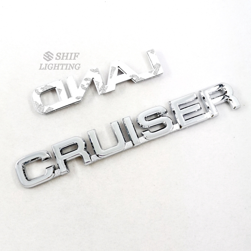 1Pc Stiker Emblem Logo LAND CRUISER Bahan ABS Krom Untuk Bagasi Mobil Toyota