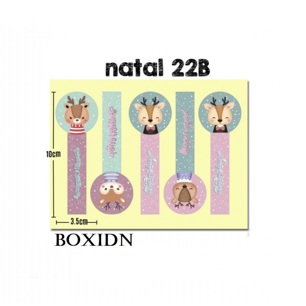 

1 lembar Stiker Segel Natal stiker Natal Stiker Toples natal Stiker Box Natal Stiker Box hampers Natal Stiker Label natal Christmas Sticker gable box natal