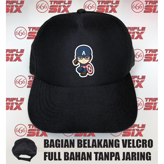 Topi Full Bahan Marvel Captain America Chibi