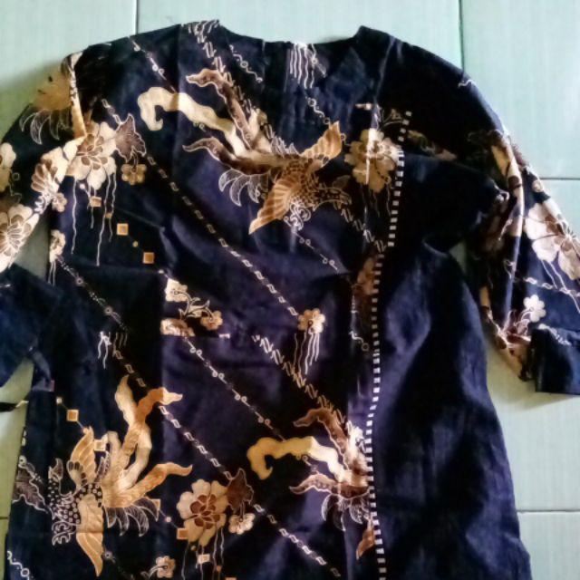 Gamis Kombi Kembang Hitam Katun Modern Motif Wanita Batik Cewek Premium Exclusive