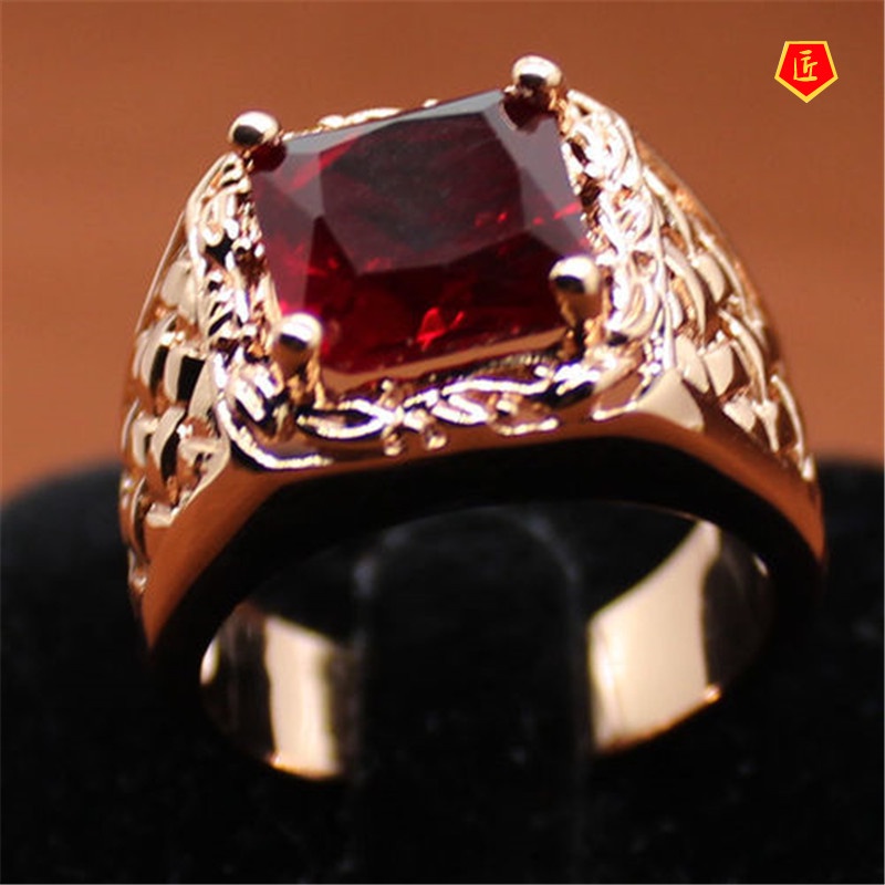 [Ready Stock]Fashion Personality Ruby Ring