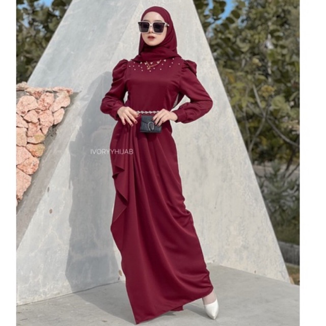 ivoryyhijab - Adora dress payet bridesmaid kondangan wisuda
