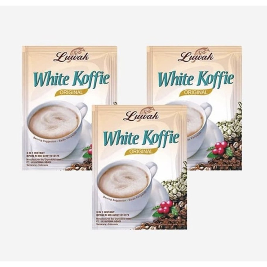 

COFFEE / Kopi Sachet LUWAK White 1 renteng isi 10 (all variant)