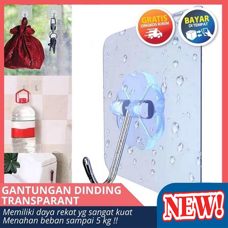 TEMPELAN DINDING / GANTUNGAN / STICKY WALL HOOK KAIN LAP SERBAGUNA