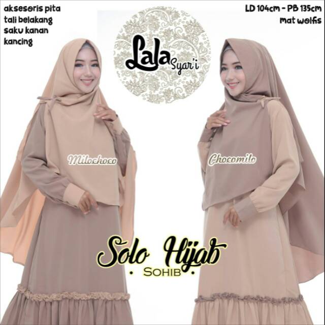 Lalaa set syari gamis wolfis