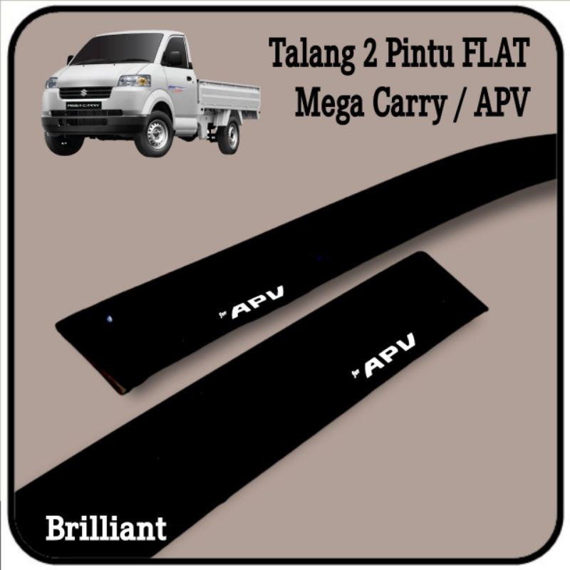 Talang Air 2 Pintu Hitam Slim FLAT - Kijang /  Mega Carry Apv / Panther / Carry / Traga / Grand Max