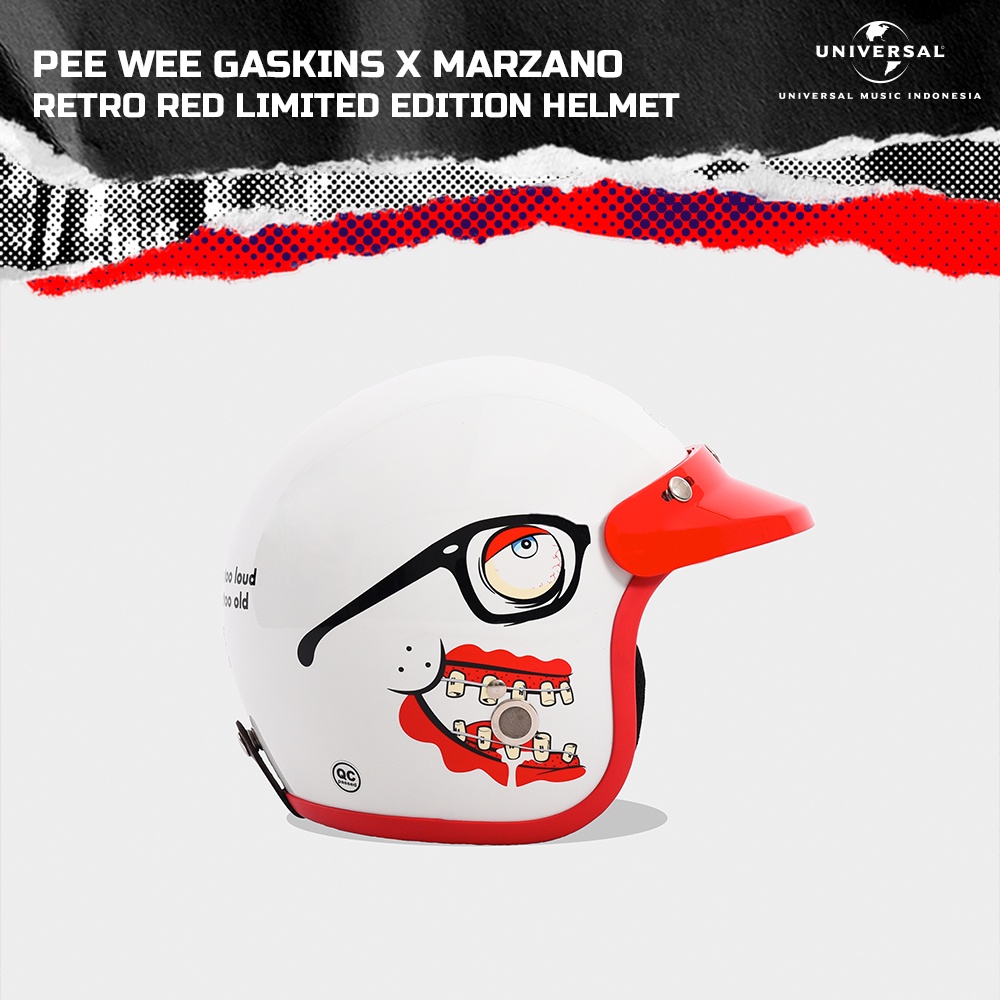 Pee Wee Gaskins x Marzano – Retro Red Limited Edition Helmet