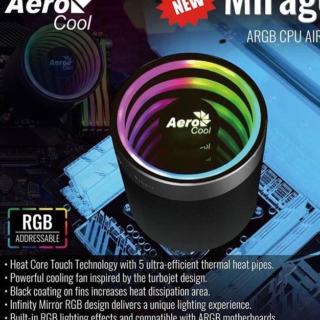 Aerocool Mirage 5 Mirage5 Heatsink Processor ARGB