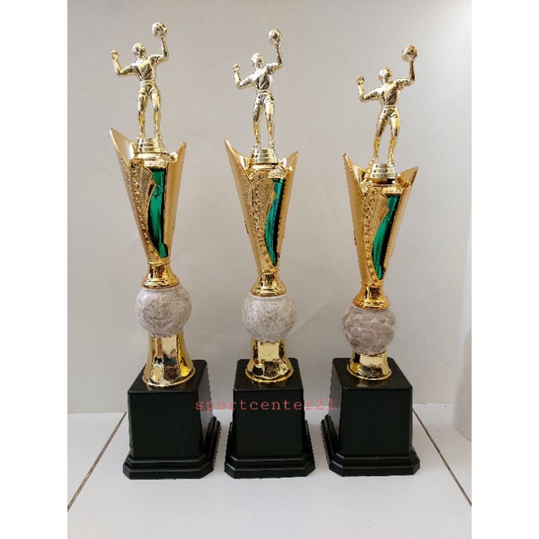 piala voli set piala mewah /trophy bola volley BD 15 & marmer / piala futsal voli juara 123 dengan s