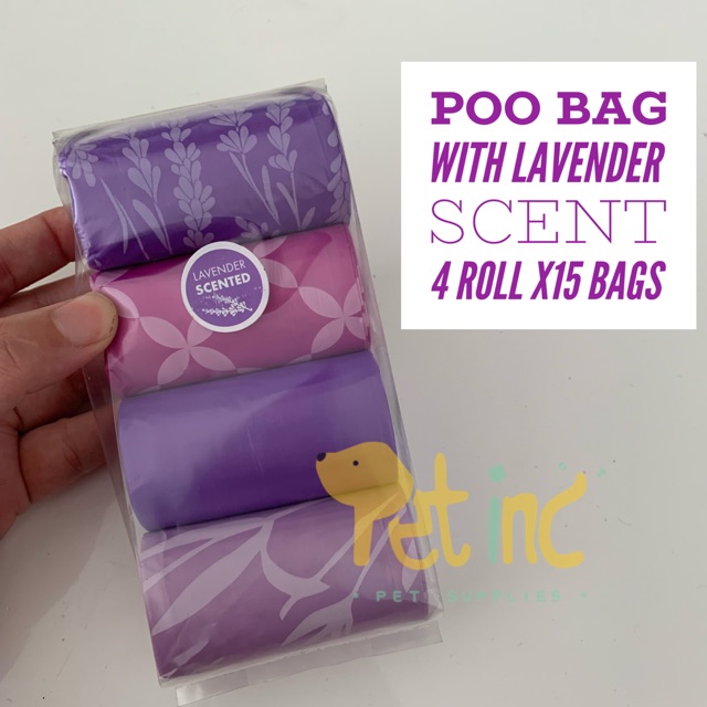 Pet Poo bag with scent lavender , lemon