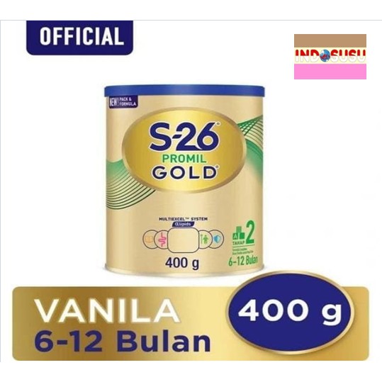 S26 PROMIL Gold 2 Susu Formula Lanjutan 6 to 12 Bulan Tin 400 gr