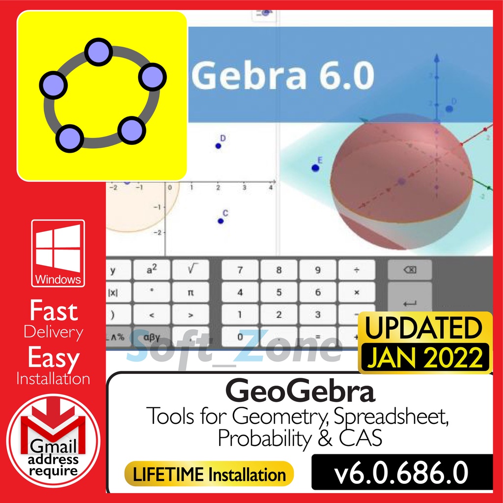 

GGbr 6.0.686 - Tls fr Gmtry, Sprdsht, Prbblty & CAS [WINDOWS x64] - Dgtl Dwnld