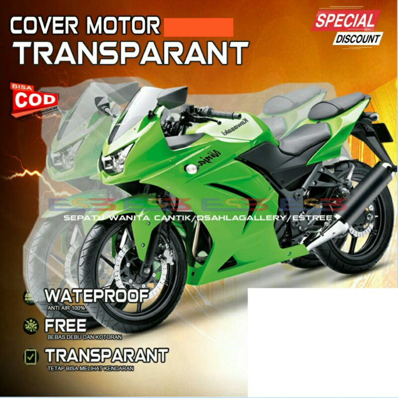 Sarung Cover Motor ARAGON MURAH TRANSPARAN Motor SPORT NINJA VIXION CBR UNIVERSAL