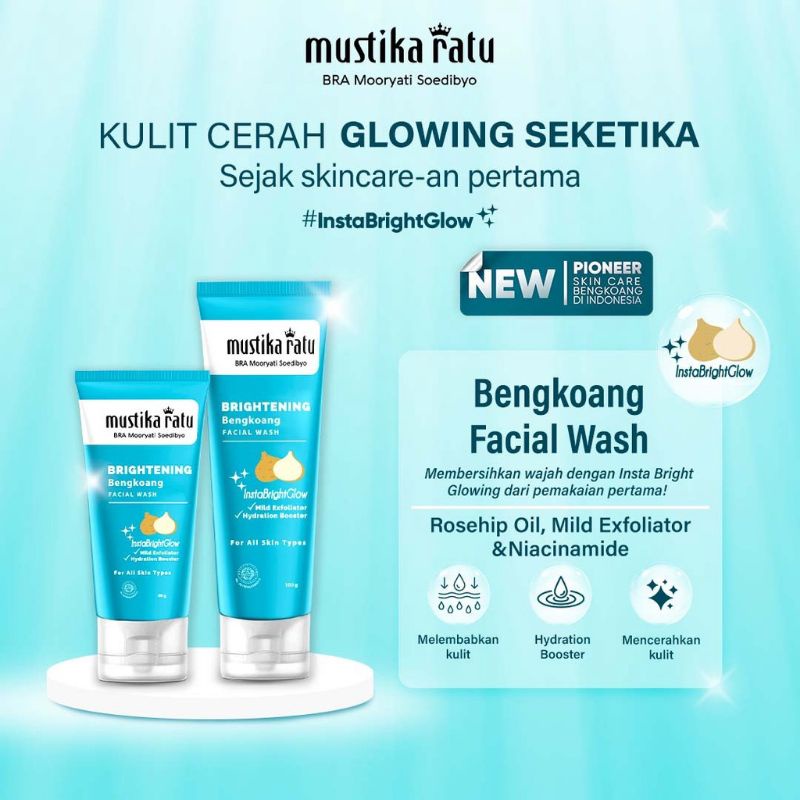 MUSTIKA RATU SABUN WAJAH  WHITENING/FACIAL FOASH BENGKUANG 75g