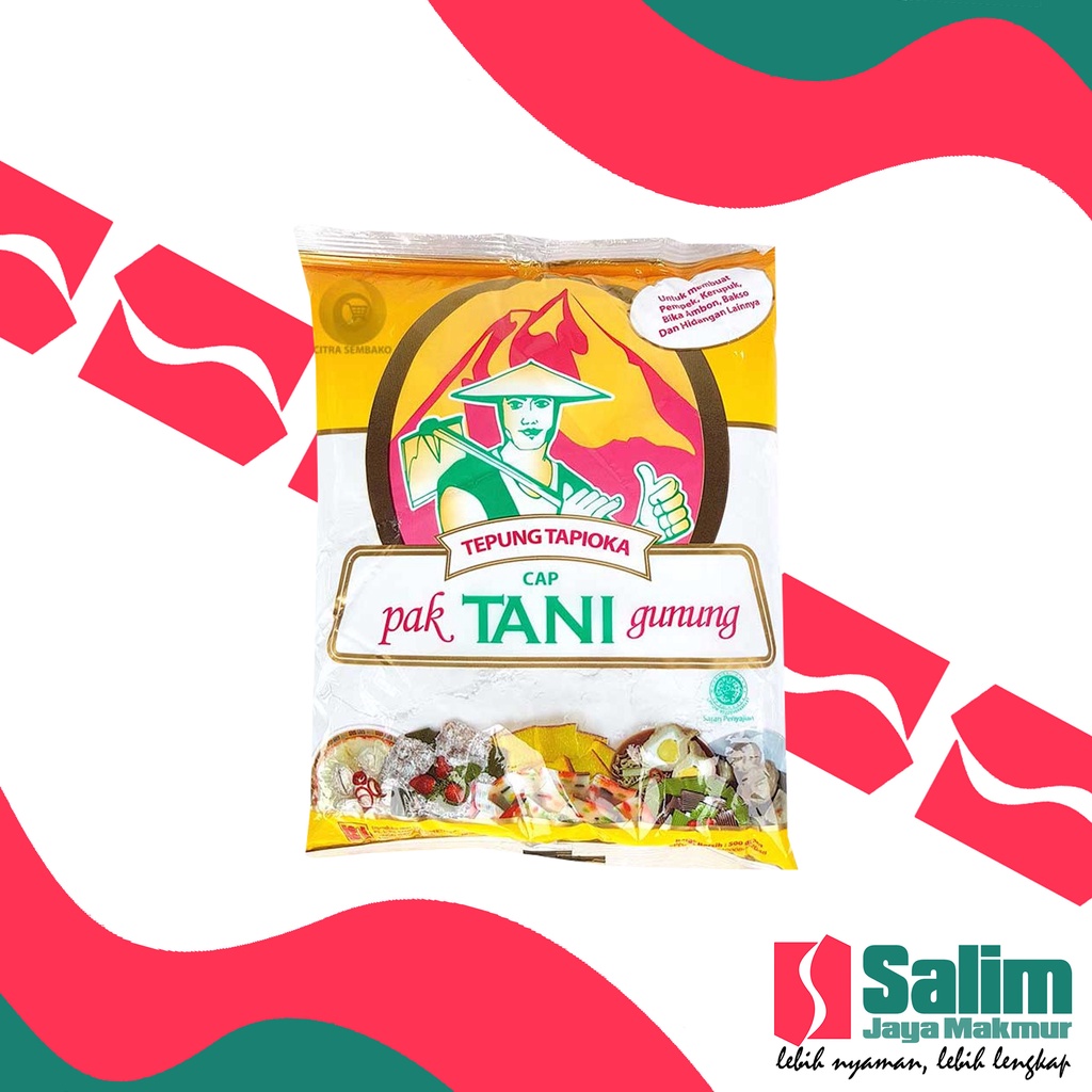 

Tepung Tapioka cap Pak Tani Gunung 500 Gr - Tepung Kanji / Tepung Aci