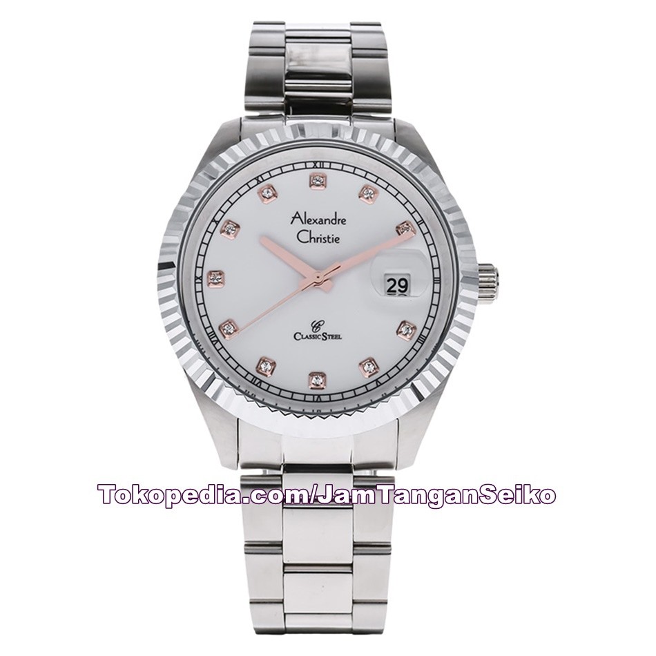 Jam Tangan Pria Alexandre Christie AC 5003 MD BSSSLRG Original Rantai
