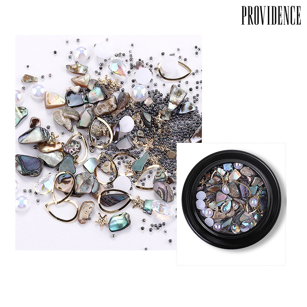 Providence 1 Kotak Manik-Manik Kerang Asimetris Untuk Dekorasi Nail Art / Manicure