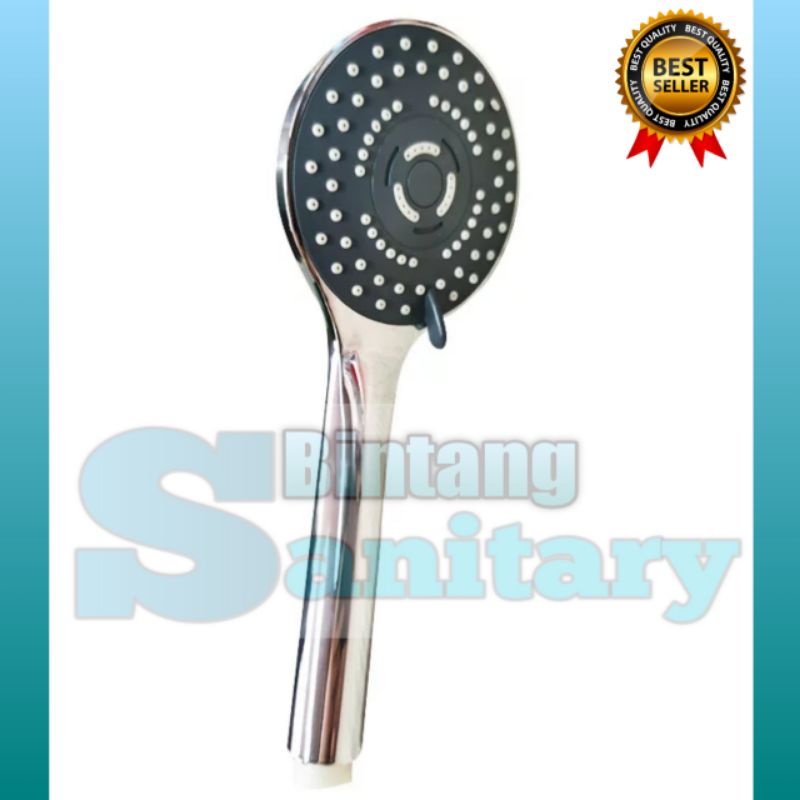 kepala hand shower / hand shower bulat / kepala hand shower bulat hitam