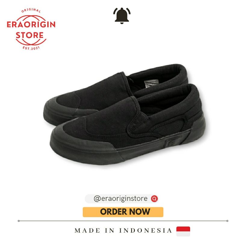 Sepatu Slip On Pria Patrobas Cloud All Black Original