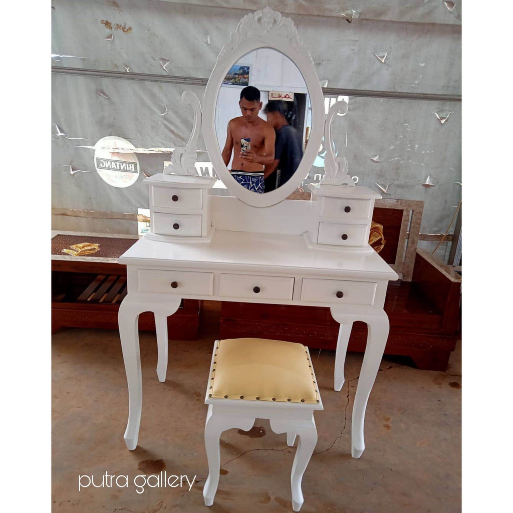 Meja rias kayu jati / Meja rias kartini duco / Furniture Jepara