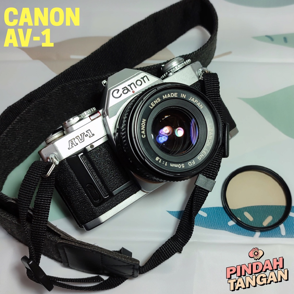 KAMERA ANALOG SLR - CANON AV 1 Lensa 50mm f1.8