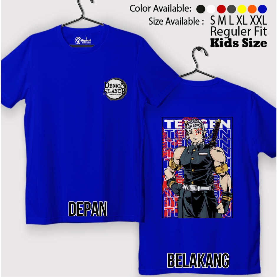 Baju Kaos Atasan Anak Laki-Laki Anime Demon Slayer -Tengen