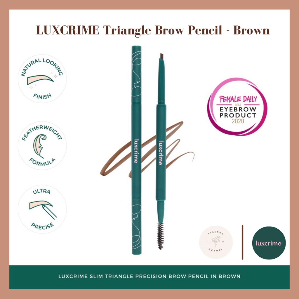 Luxcrime Slim Triangle Precision Brow Pencil in Brown