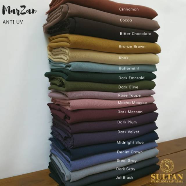 0.5m MARZAN anti UV polos warna jetblack ori Sultan
