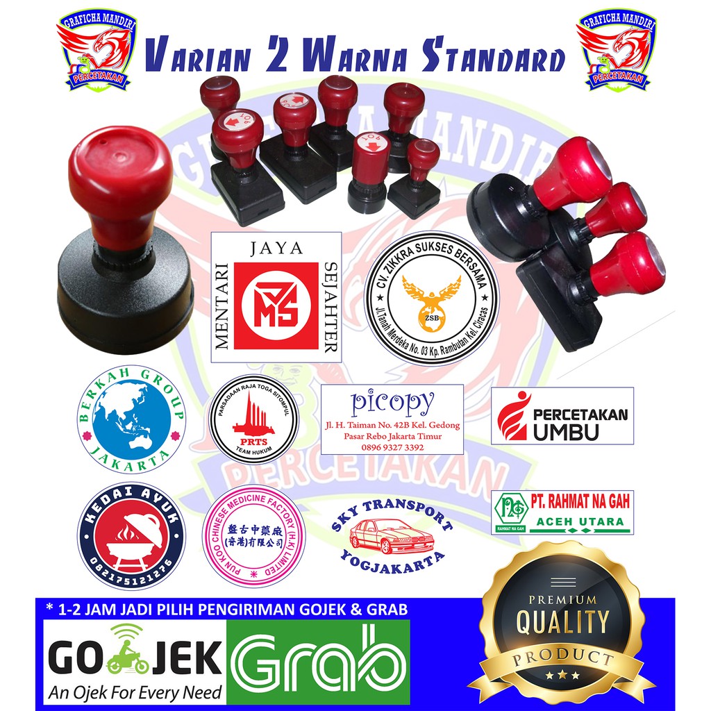 

Stempel Otomatis Design Custom Sesuai Selera 1Jam Selesai