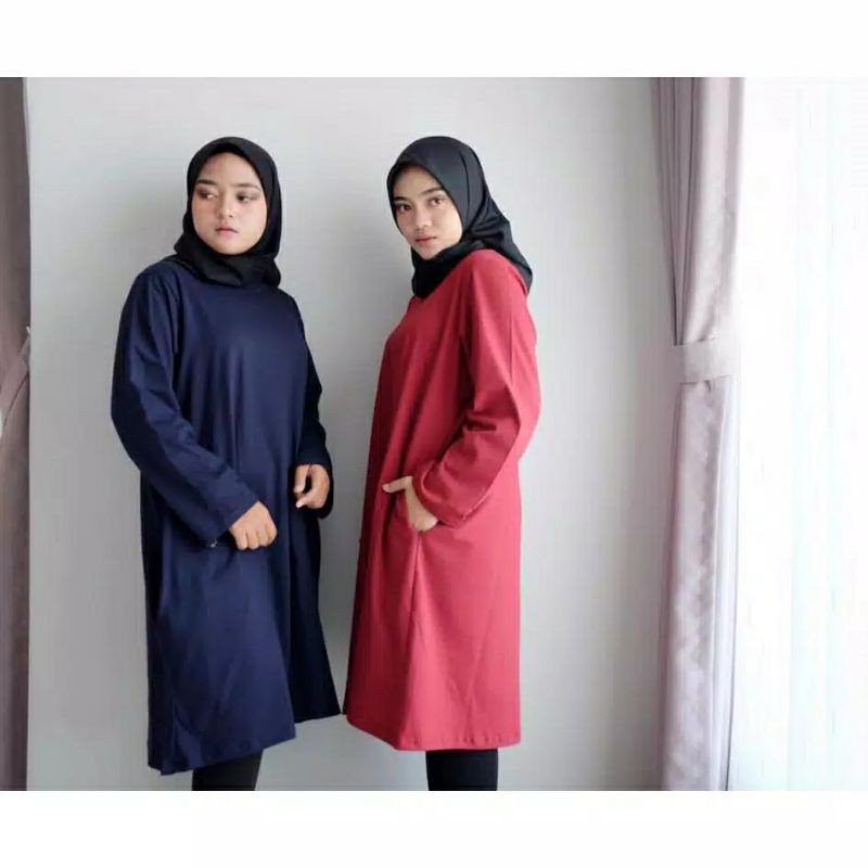 Fourfashion Mikela Pocket Tunik Jumbo Atasan Wanita