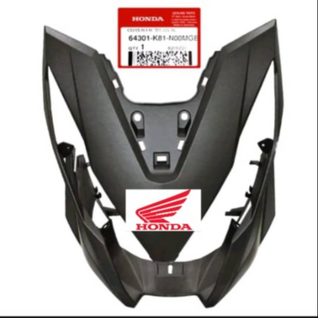 64301-K81-N00MGB Cover front tameng panel lampu beat esp eci beat street 2017-2019 HITAM DOFF ORI AH