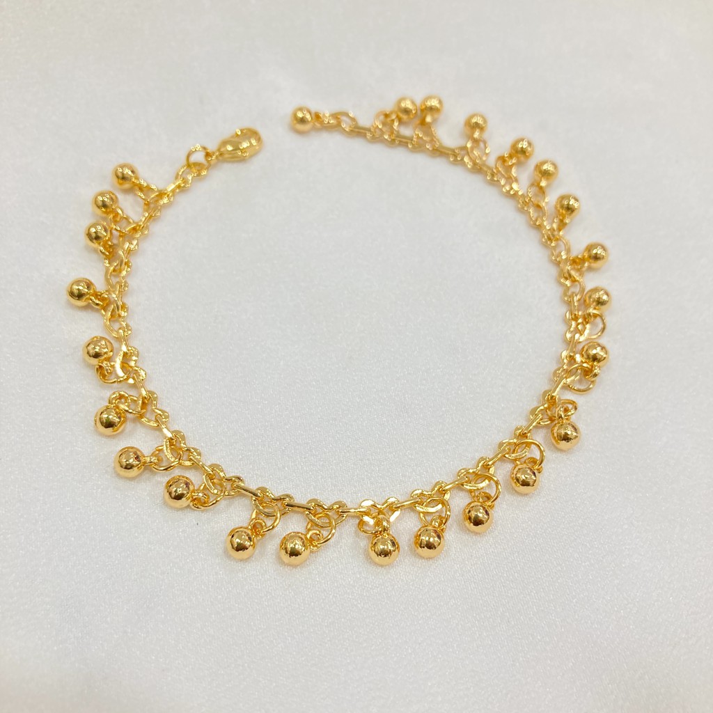 Gelang Tangan Jurai Wanita Aksesoris Perhiasan Lapis Emas GLE87