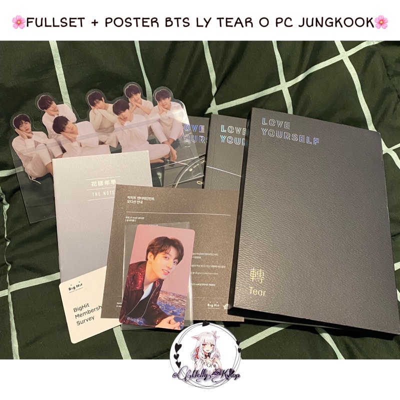 [READY FULLSET + PC + POSTER] ALBUM BTS LOVE YOURSELF TEAR VER O JUNGKOOK JK PC POSTER