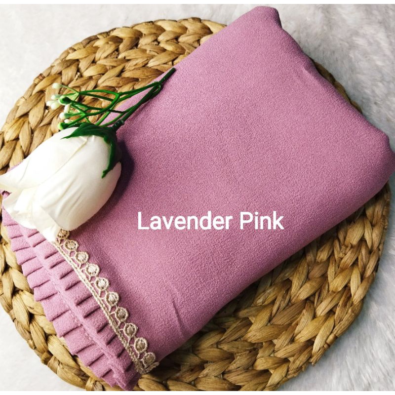BERGO MARYAM KCB-LIPIT RENDA/AL'FADANI HIJAB-Lavender pink