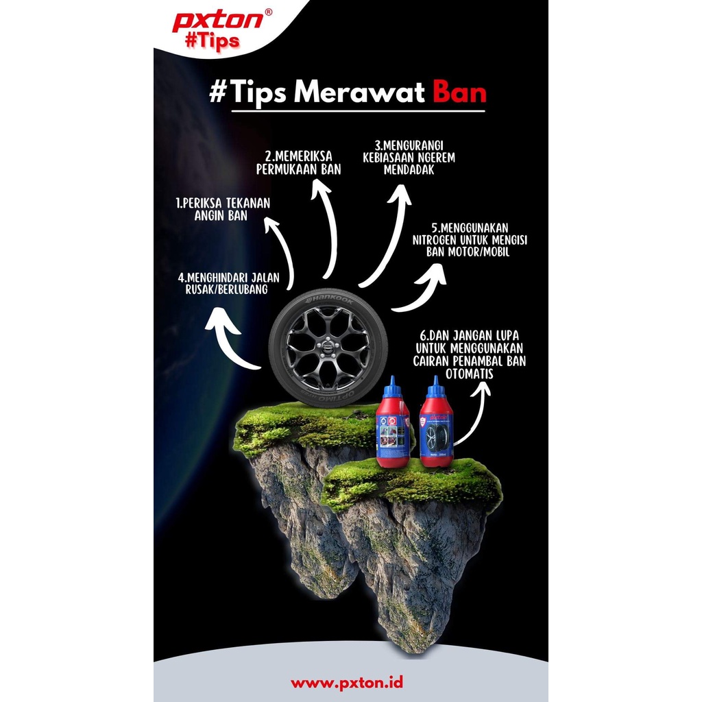 Cairan Penambal ban motor mobil otomatis pxton